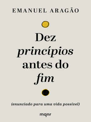cover image of Dez princípios antes do fim